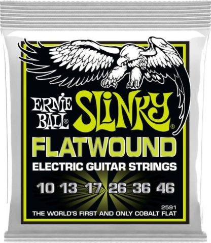 Ernie Ball Flatwound Power Slinky sähkökitaran kielet 10-46