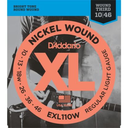 D'Addario EXL110W sähkökitaran kielet 10-46, punottu G